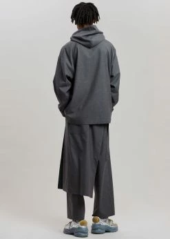 The Frankie Shop Heith Flanelle Hoodie - Charcoal Men