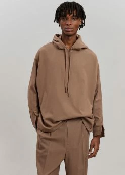 Cheap π The Frankie Shop Heith Flanelle Hoodie - Hazelnut Men π 12 The Frankie Shop Heith Flanelle Hoodie - Hazelnut Men