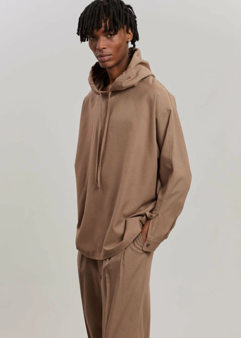 Cheap π The Frankie Shop Heith Flanelle Hoodie - Hazelnut Men π 2 The Frankie Shop Heith Flanelle Hoodie - Hazelnut Men