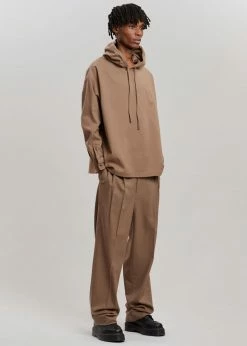 Cheap π The Frankie Shop Heith Flanelle Hoodie - Hazelnut Men π 10 The Frankie Shop Heith Flanelle Hoodie - Hazelnut Men