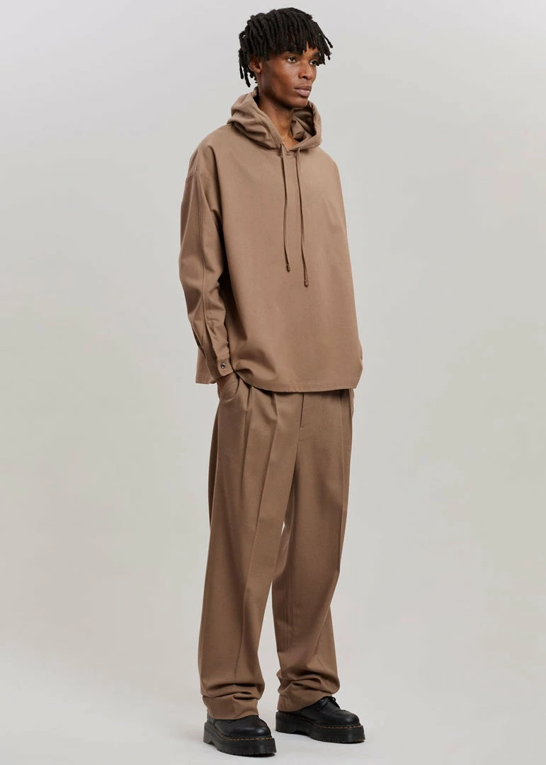 Cheap π The Frankie Shop Heith Flanelle Hoodie - Hazelnut Men π 3 The Frankie Shop Heith Flanelle Hoodie - Hazelnut Men