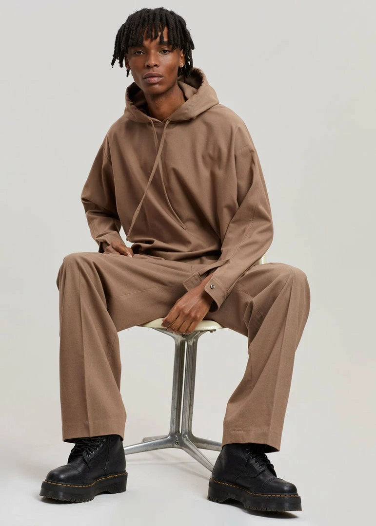 Cheap π The Frankie Shop Heith Flanelle Hoodie - Hazelnut Men π 7 The Frankie Shop Heith Flanelle Hoodie - Hazelnut Men