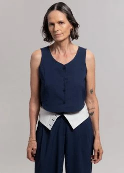 Beside You Holi Vest - Navy