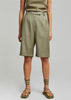 Ilio Smeraldo Géraldine Boublil Lace Up Flat Sandal - Kaki SHOES