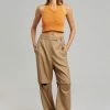 Blossom Irina Slit Pants - Camel