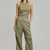 Blossom CLOTHING Irina Slit Pants - Olive