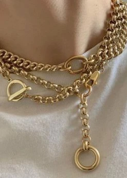 ACCESSORIES Laura Lombardi Isa Chain Necklace - Gold