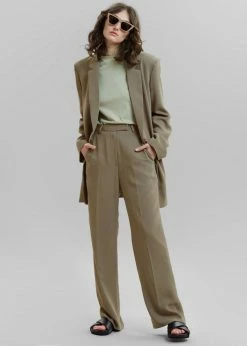 The Frankie Shop Isla Tailored Trousers - Coriander CLOTHING