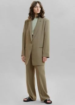 The Frankie Shop Isla Tailored Trousers - Coriander CLOTHING