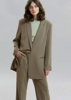 The Frankie Shop Isla Tailored Trousers - Coriander CLOTHING