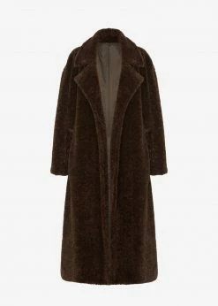 The Frankie Shop CLOTHING Jade Fuzzy Coat - Java