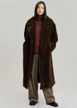 The Frankie Shop CLOTHING Jade Fuzzy Coat - Java