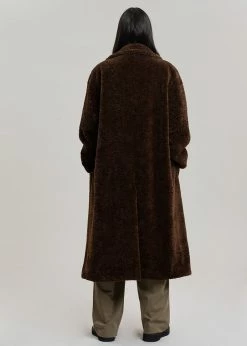 The Frankie Shop CLOTHING Jade Fuzzy Coat - Java