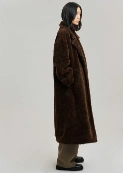 The Frankie Shop CLOTHING Jade Fuzzy Coat - Java