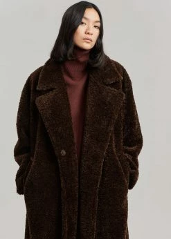The Frankie Shop CLOTHING Jade Fuzzy Coat - Java