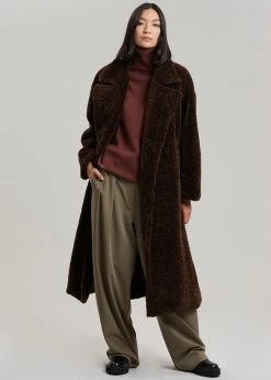 The Frankie Shop CLOTHING Jade Fuzzy Coat - Java
