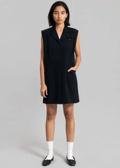 Inch Jahe Vest Dress - Navy
