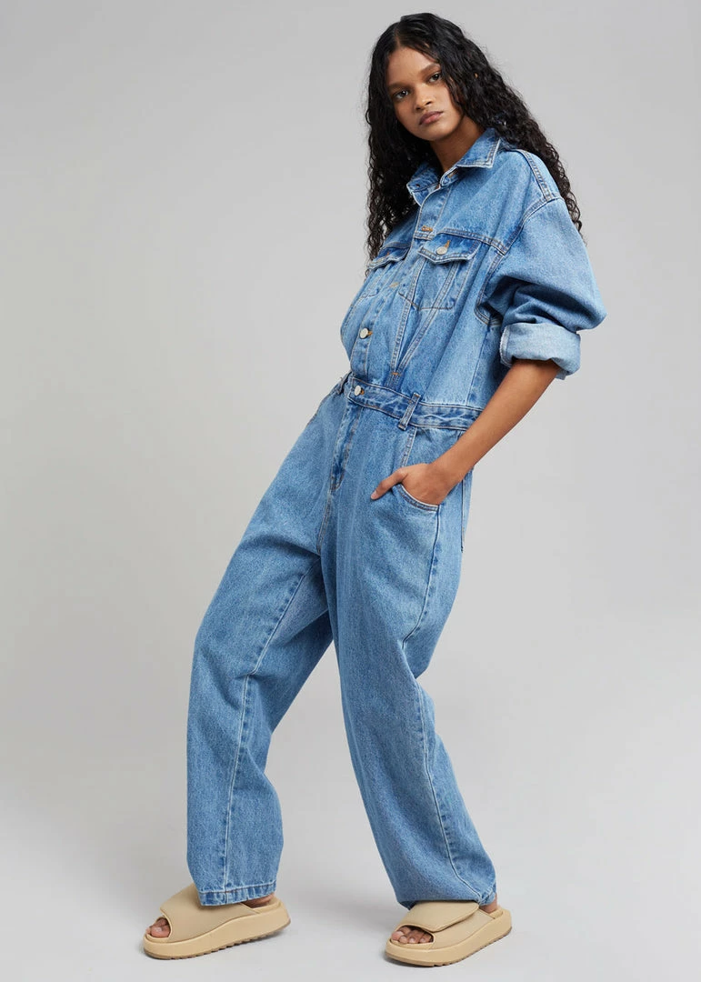 Flash Sale 🛒 Paper Moon Jas Denim Jumpsuit - Dark Indigo CLOTHING ⌛ 3 Paper Moon Jas Denim Jumpsuit - Dark Indigo CLOTHING
