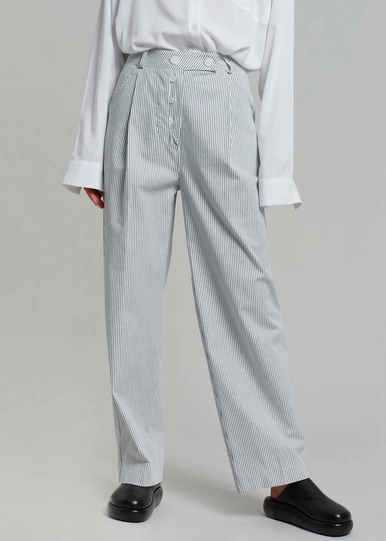 Wholesale β Beside You Jess Wide Pants - White Stripe CLOTHING π 8 Beside You Jess Wide Pants - White Stripe CLOTHING