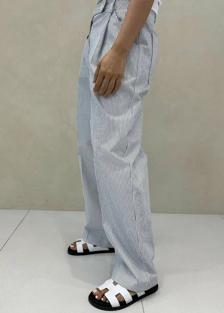 Wholesale β Beside You Jess Wide Pants - White Stripe CLOTHING π 6 Beside You Jess Wide Pants - White Stripe CLOTHING