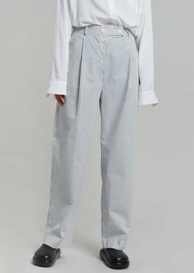 Wholesale β Beside You Jess Wide Pants - White Stripe CLOTHING π 4 Beside You Jess Wide Pants - White Stripe CLOTHING
