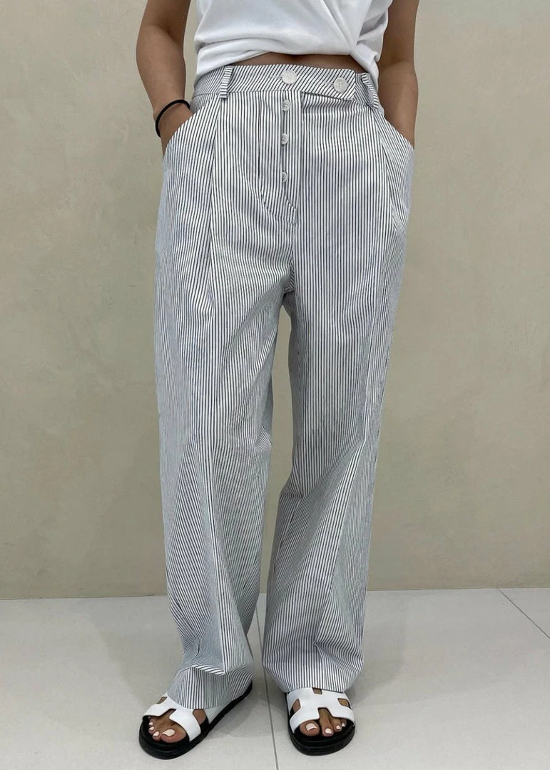 Wholesale β Beside You Jess Wide Pants - White Stripe CLOTHING π 11 Beside You Jess Wide Pants - White Stripe CLOTHING