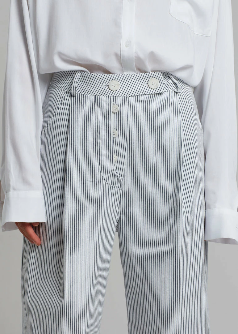 Wholesale β Beside You Jess Wide Pants - White Stripe CLOTHING π 10 Beside You Jess Wide Pants - White Stripe CLOTHING