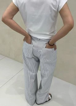 Wholesale β Beside You Jess Wide Pants - White Stripe CLOTHING π 26 Beside You Jess Wide Pants - White Stripe CLOTHING