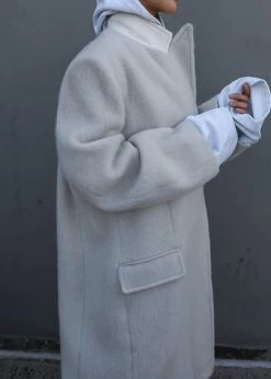 The Frankie Shop CLOTHING John Oversized Coat - Birch