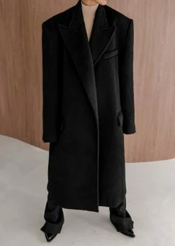 The Frankie Shop CLOTHING John Oversized Coat - Black