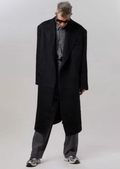 The Frankie Shop CLOTHING John Oversized Coat - Black