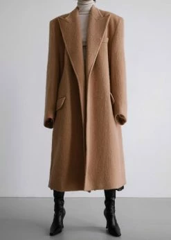 The Frankie Shop CLOTHING John Oversized Coat - Camel