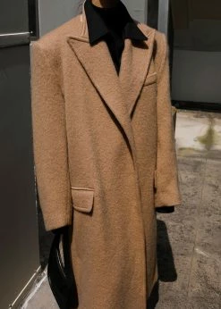 The Frankie Shop CLOTHING John Oversized Coat - Camel