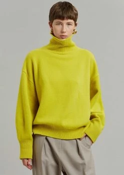 Promo β The Frankie Shop Joya Roll Neck Sweater - Citron π 21 The Frankie Shop Joya Roll Neck Sweater - Citron
