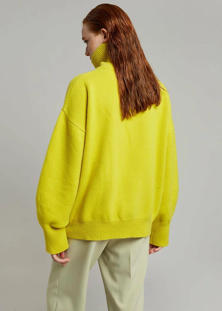 Promo β The Frankie Shop Joya Roll Neck Sweater - Citron π 13 The Frankie Shop Joya Roll Neck Sweater - Citron
