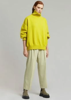 The Frankie Shop Joya Roll Neck Sweater - Citron