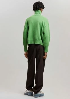 The Frankie Shop Joya Roll Neck Sweater - Kermit CLOTHING
