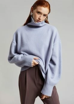 The Frankie Shop CLOTHING Joya Roll Neck Sweater - Lavender