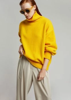 The Frankie Shop Joya Roll Neck Sweater - Marigold CLOTHING