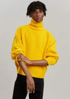 The Frankie Shop Joya Roll Neck Sweater - Marigold CLOTHING