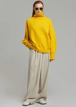 The Frankie Shop Joya Roll Neck Sweater - Marigold CLOTHING