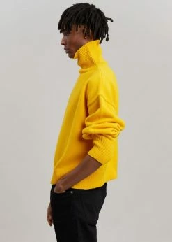 The Frankie Shop Joya Roll Neck Sweater - Marigold CLOTHING