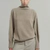 The Frankie Shop Joya Roll Neck Sweater - Taupe CLOTHING