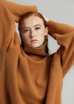 The Frankie Shop CLOTHING Joya Roll Neck Sweater - Terra Cotta