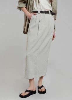 Project View Julian Midi Skirt - Birch Melange CLOTHING