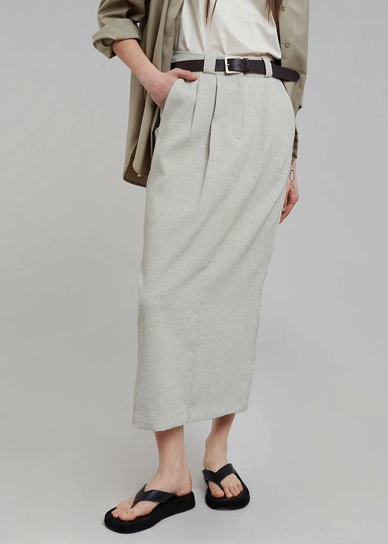 New β Project View Julian Midi π Skirt - Birch Melange CLOTHING β 2 Project View Julian Midi Skirt - Birch Melange CLOTHING