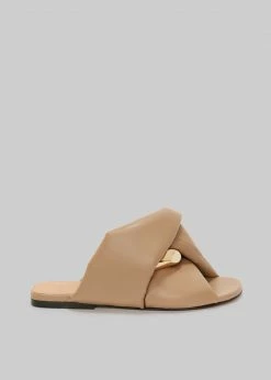 SHOES JW Anderson Chain Flat Sandals - Taupe