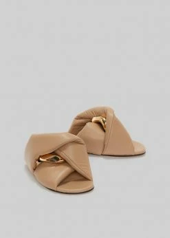 SHOES JW Anderson Chain Flat Sandals - Taupe