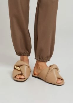 SHOES JW Anderson Chain Flat Sandals - Taupe