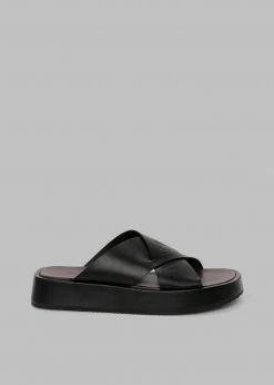 Vacation Edit JW Anderson Flat Platform Sandal - Black